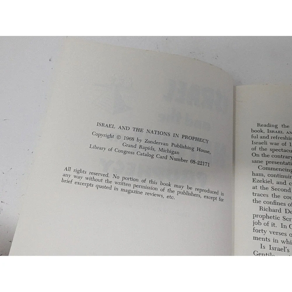 Vintage 1968 Israel and the Nations in Prophecy Richard W. DeHaan Hardcover